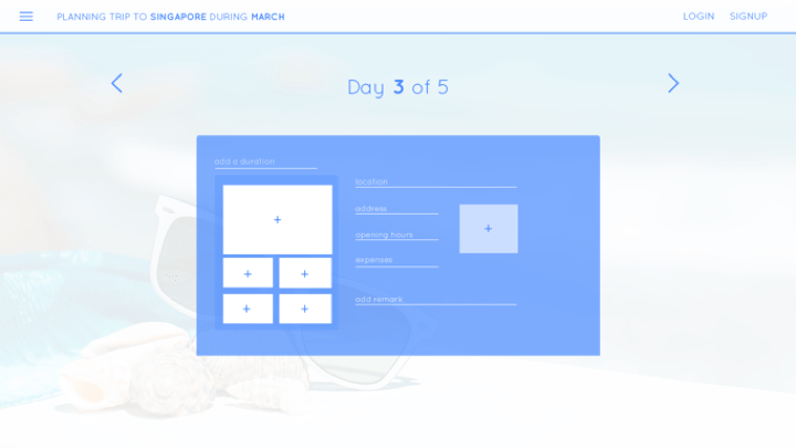 Trip planner add day activities